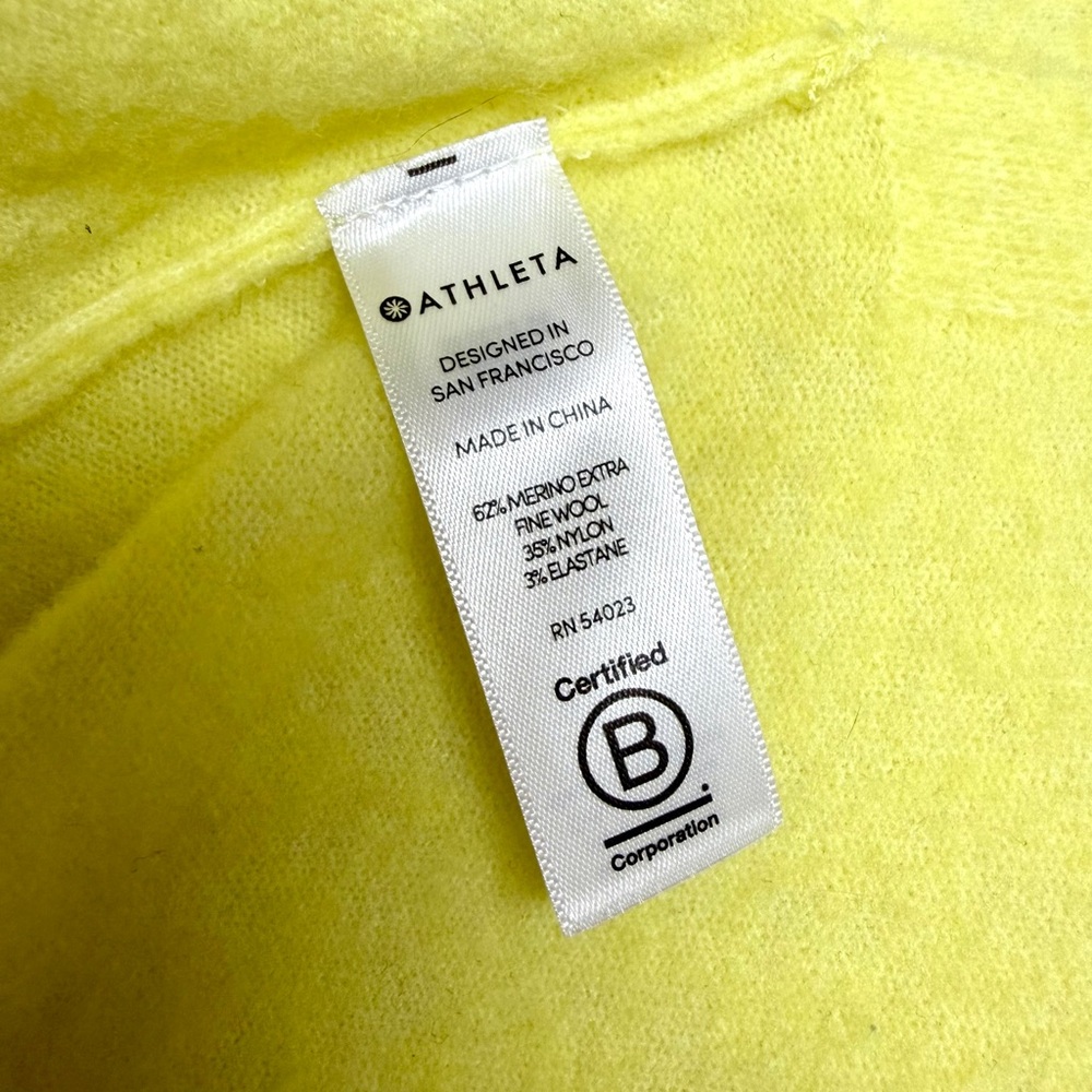 Athleta Transit Pullover Bright Yellow Sweater Tu… - image 6
